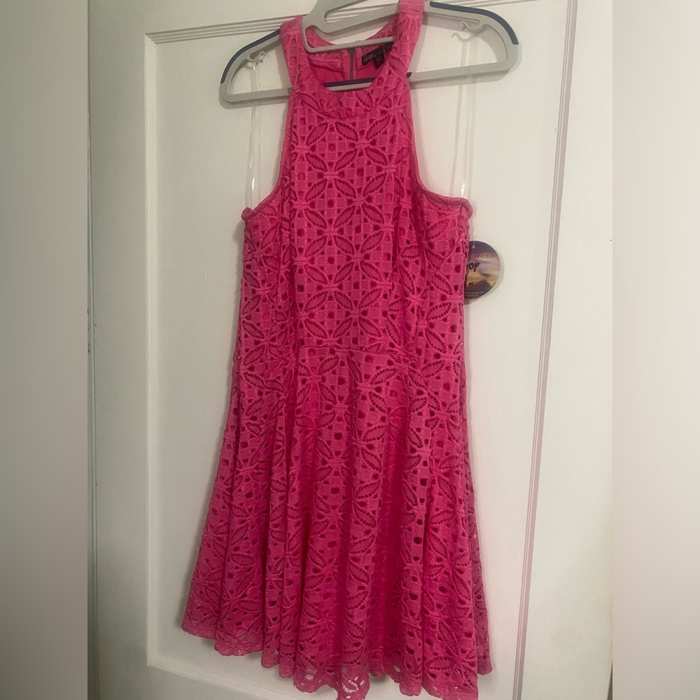NEW Pink Lace Sleeveless Dress